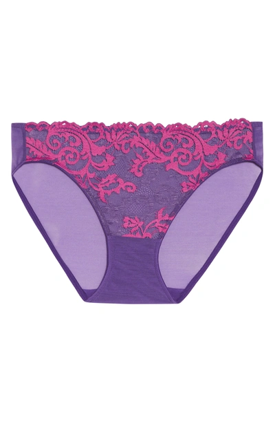 Shop Wacoal Instant Icon Bikini In Violet Indigo/ Hollyhock