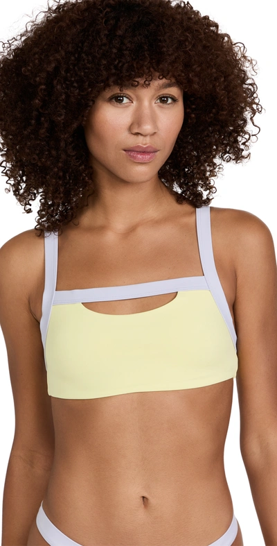 Shop Onia Lina Top In Lemonlime/laven