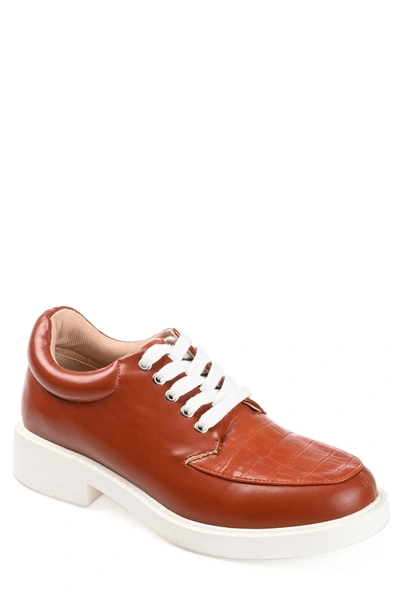 Journee Collection Women's Aliah Lace Up Oxfords In Clay