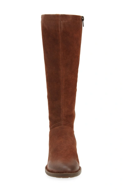 Shop Born Hayden Knee High Boot In Rust Distressed Leather