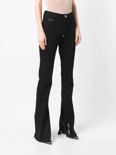 Shop Philipp Plein Flared-fit Jeans In Black
