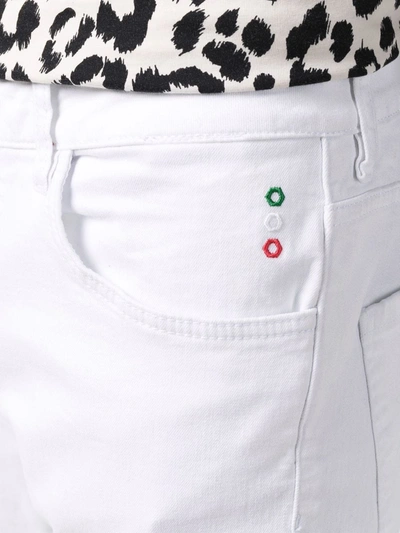 Shop Philipp Plein Slim-cut Denim Jeans In White