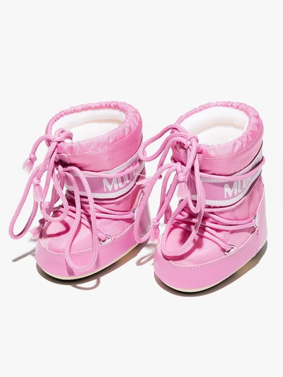 Moon Boot Kids' Logo-print Snow Boots In Pink