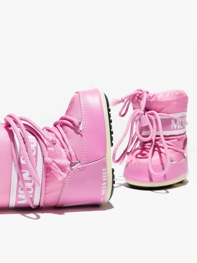 Shop Moon Boot Icon Mini Snow Boots In Pink