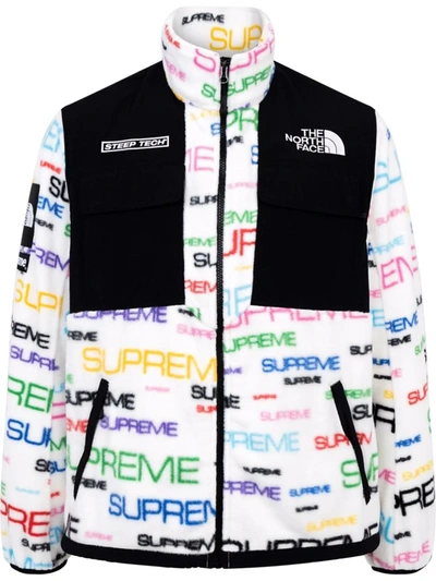 Supreme X The North Face Fleece Jacket In White | ModeSens