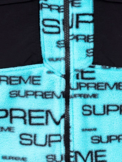 Supreme X The North Face Fleece Jacket In Blue