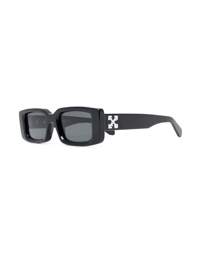 Shop Off-white Arthur Rectangle-frame Sunglasses In Black