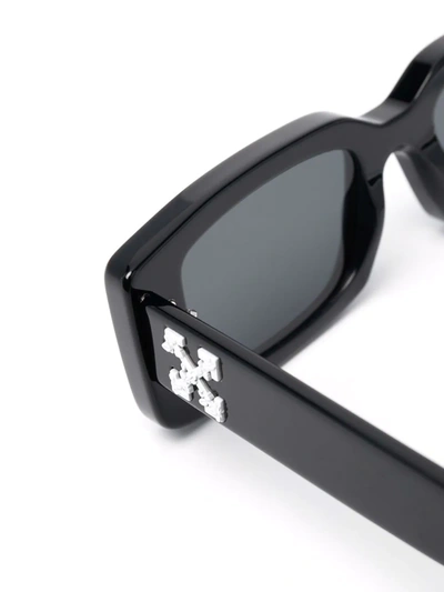 Shop Off-white Arthur Rectangle-frame Sunglasses In Black