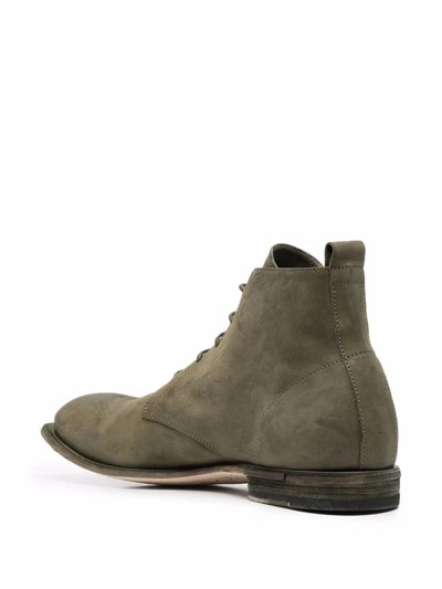 Officine Creative Durga 002 Suede Boots In Green