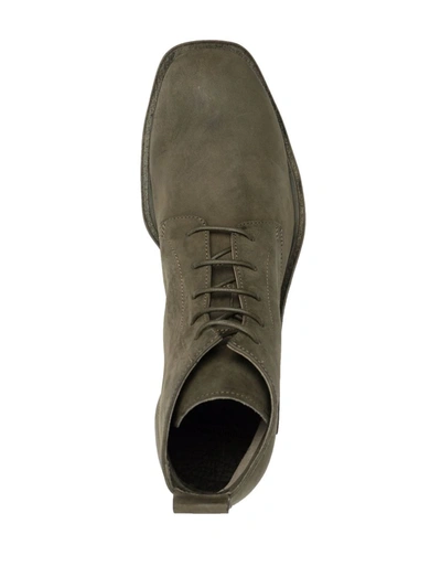 Officine Creative Durga 002 Suede Boots In Green