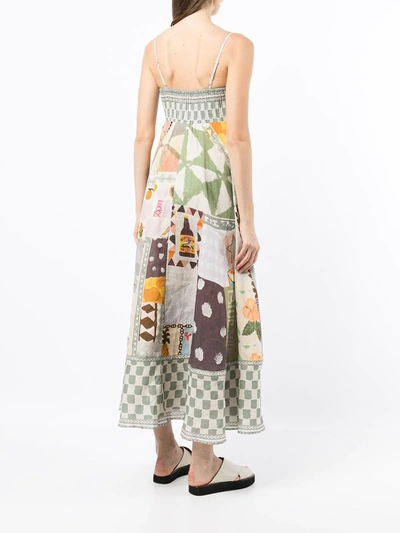 Shop Alemais Emma Patchwork Maxi Sun Dress In Multicolour