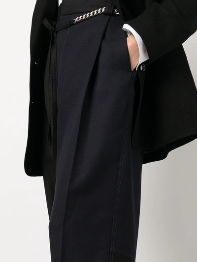 Y's Cropped Wide-leg Trousers In Black