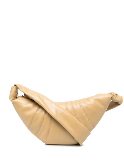Shop Lemaire Croissant Shoulder Bag In Neutrals