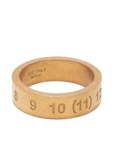 Shop Maison Margiela Number-engraved Ring In Metallic