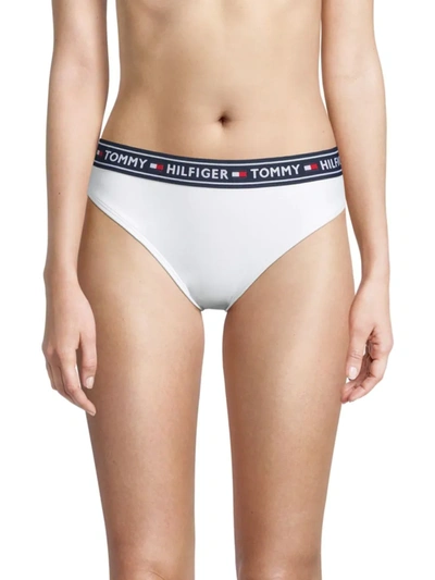 Shop Tommy Hilfiger Women's Logo Band Bikini Bottom In White