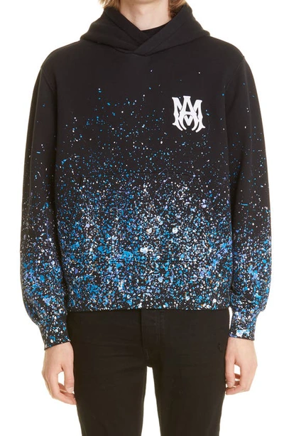 Amiri Crystal embellished Paint splattered Cotton jersey Hoodie In