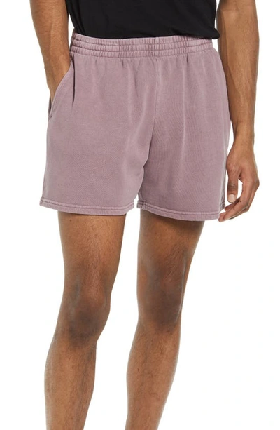 Shop John Elliott Interval Shorts In Washed Bordeaux