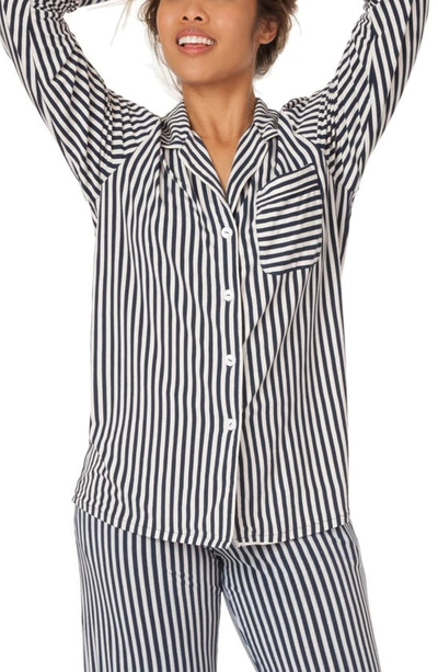 Shop Lively The All Day Lounge Shirt In Mini Stripe Print