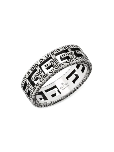 Shop Gucci G Cube Sterling Silver Ring