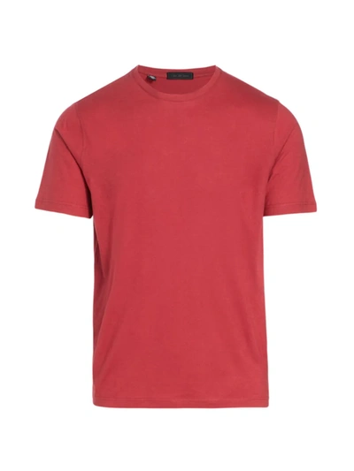 Shop Saks Fifth Avenue Men's Collection Core Solid Crewneck Tee In Red