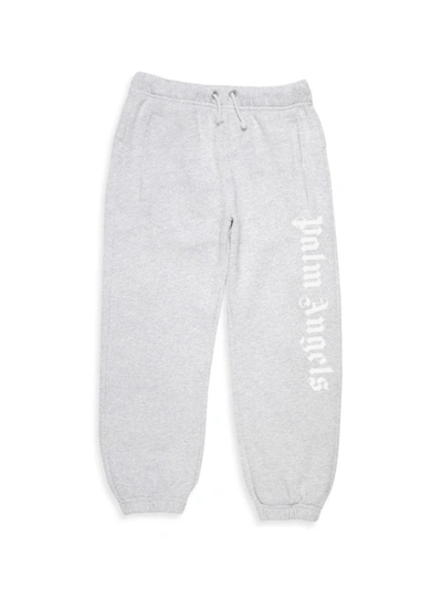 Shop Palm Angels Little Boy's & Boy's Classic Logo Sweatpants In Grey