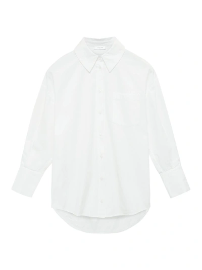 Shop Anine Bing Women's Mika High-low Shirt In White