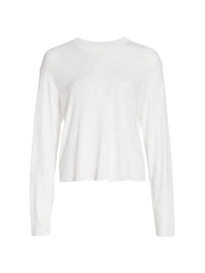 Shop Atm Anthony Thomas Melillo Women's Slub Jersey T-shirt In White
