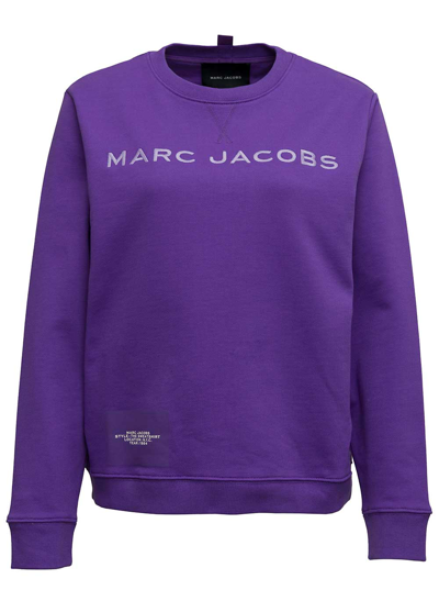 Shop Marc Jacobs Logo Printed Sweatshirt In Purple