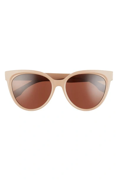 Shop Fendi 56mm Cat Eye Sunglasses In Shiny Beige
