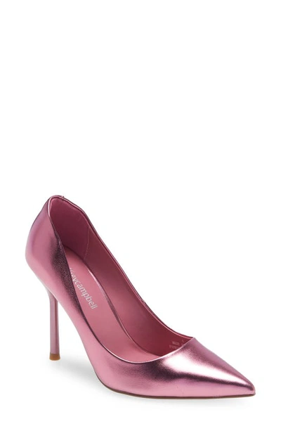 Shop Jeffrey Campbell Trixy Pointed Toe Pump In Pink Metallic