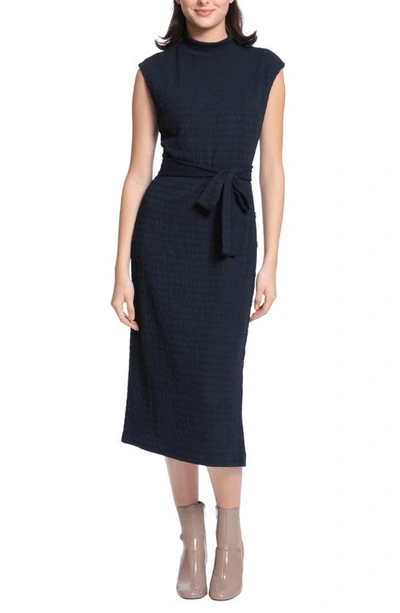 Shop Maggy London Sleeveless Midi Dress In Navy