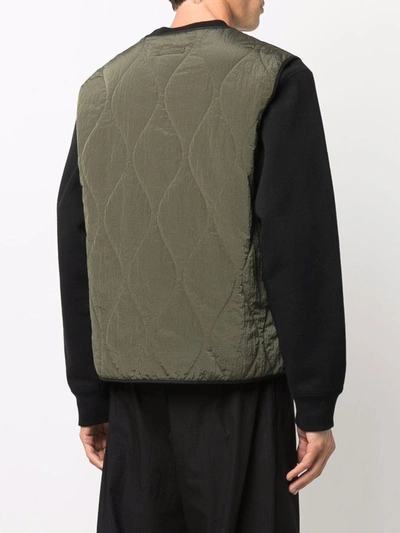 Shop Mackintosh General Quilted Nylon Gilet In Green