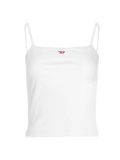 Shop Diesel Sleeveless Vest Top In White