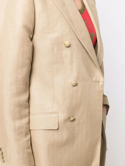 Etro Double-breasted Jacket In Dove Grey