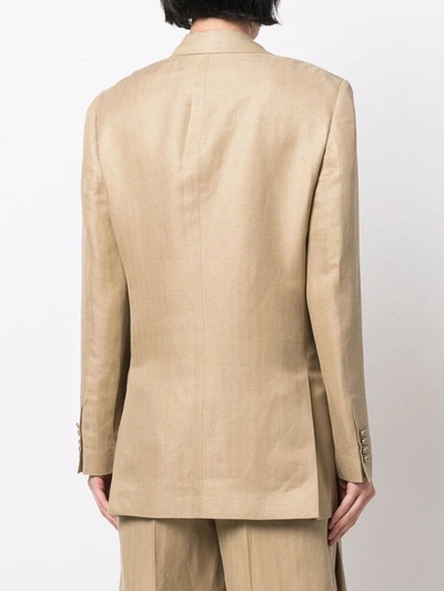 Etro Double-breasted Jacket In Dove Grey