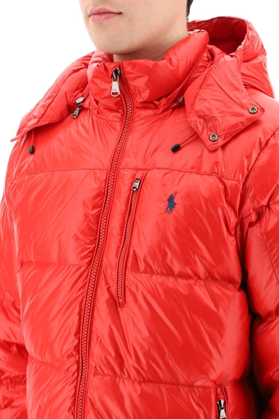 Shop Polo Ralph Lauren Water Repellent Down Jacket In Red