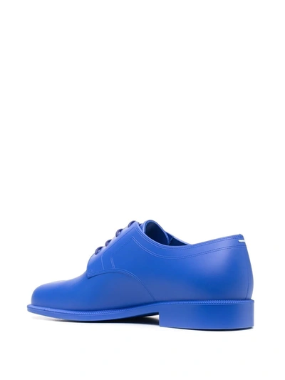 Shop Maison Margiela Tabi-toe Lace-up Shoes In Blue