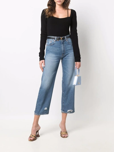 Denimist Mid-rise Cropped Jeans In Blue