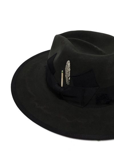 Shop Nick Fouquet Match-charm Felt Hat In Black