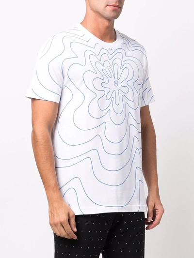 Shop Marni Floral-print T-shirt In White
