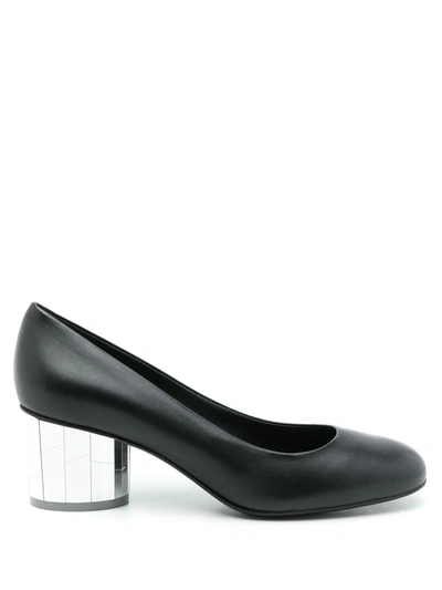 Ferragamo Farrah Slip-on Leather Pumps In Black