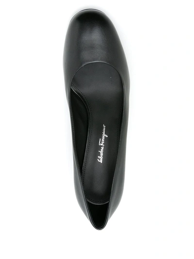 Ferragamo Farrah Slip-on Leather Pumps In Black