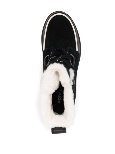 Sorel Torino Ii Faux Fur-trimmed Waterproof Suede And Rubber Ankle Boots In Black