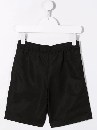 Shop Karl Lagerfeld Logo-print Swim Shorts In Black