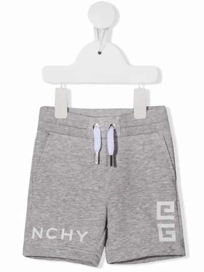 Shop Givenchy Logo-print Shorts In Grey