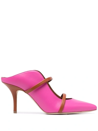 Shop Malone Souliers Maureen Pointed-toe Mules In Pink