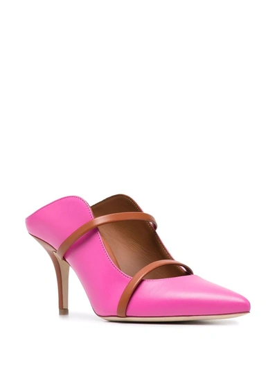 Shop Malone Souliers Maureen Pointed-toe Mules In Pink
