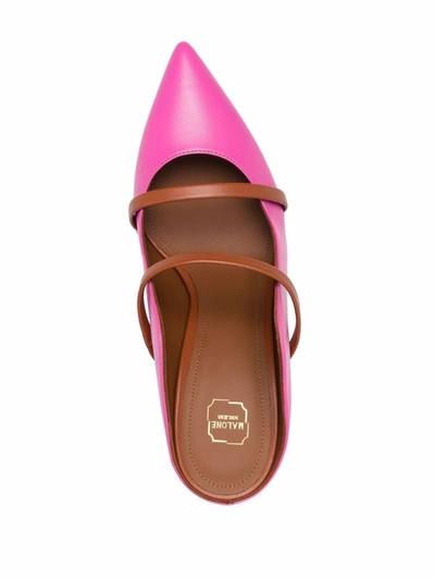 Shop Malone Souliers Maureen Pointed-toe Mules In Pink