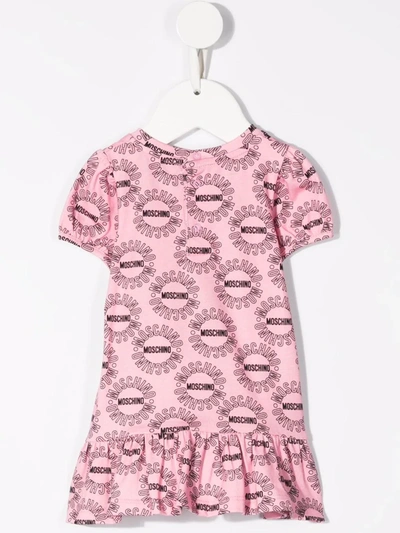 Shop Moschino Teddy Bear-print T-shirt Dress In Pink
