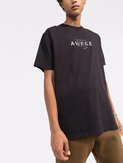 Shop Awake Ny Embroidered-design Short-sleeve T-shirt In Black